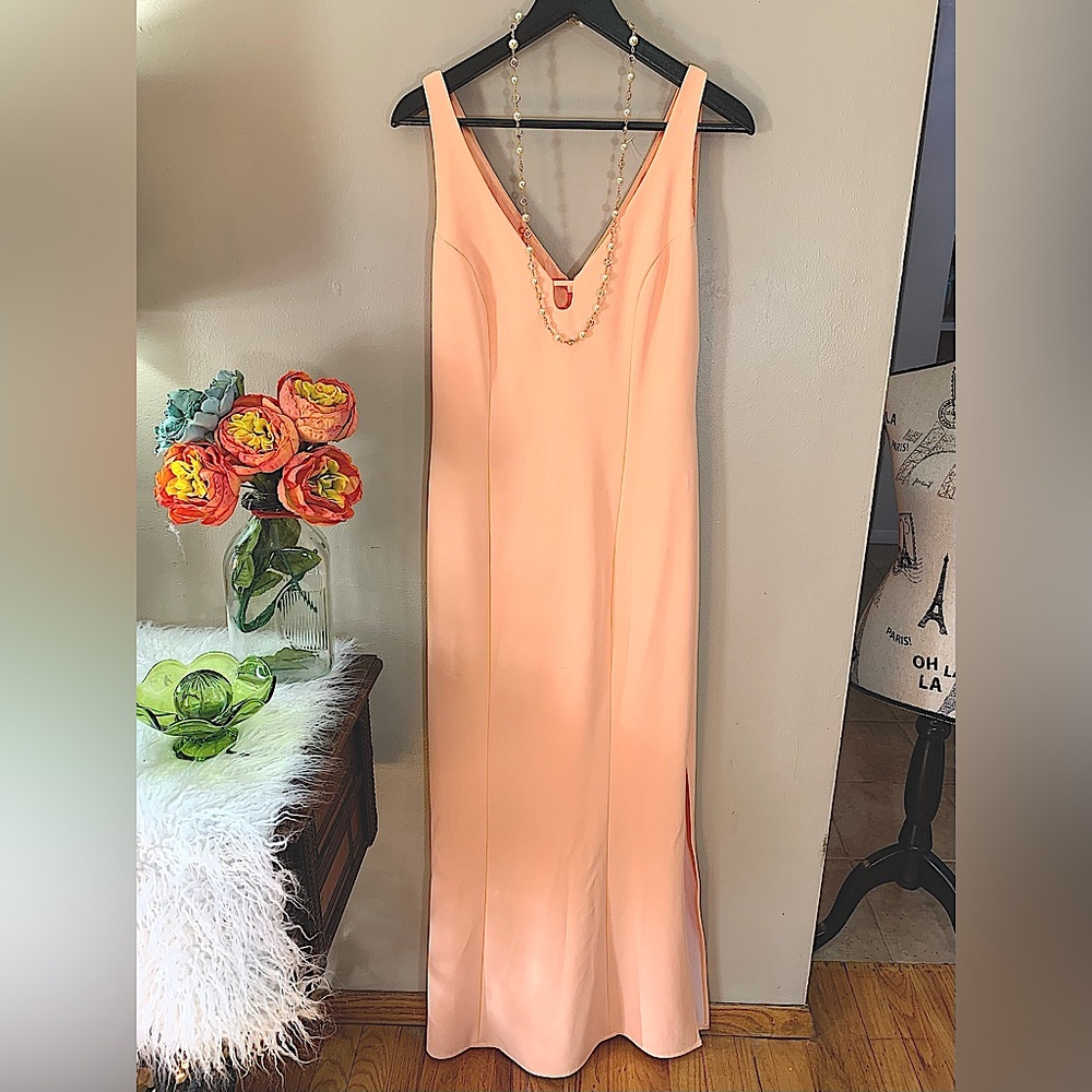 Laundry by shelli Segal size 8 long pastel coral dress mermaid formal